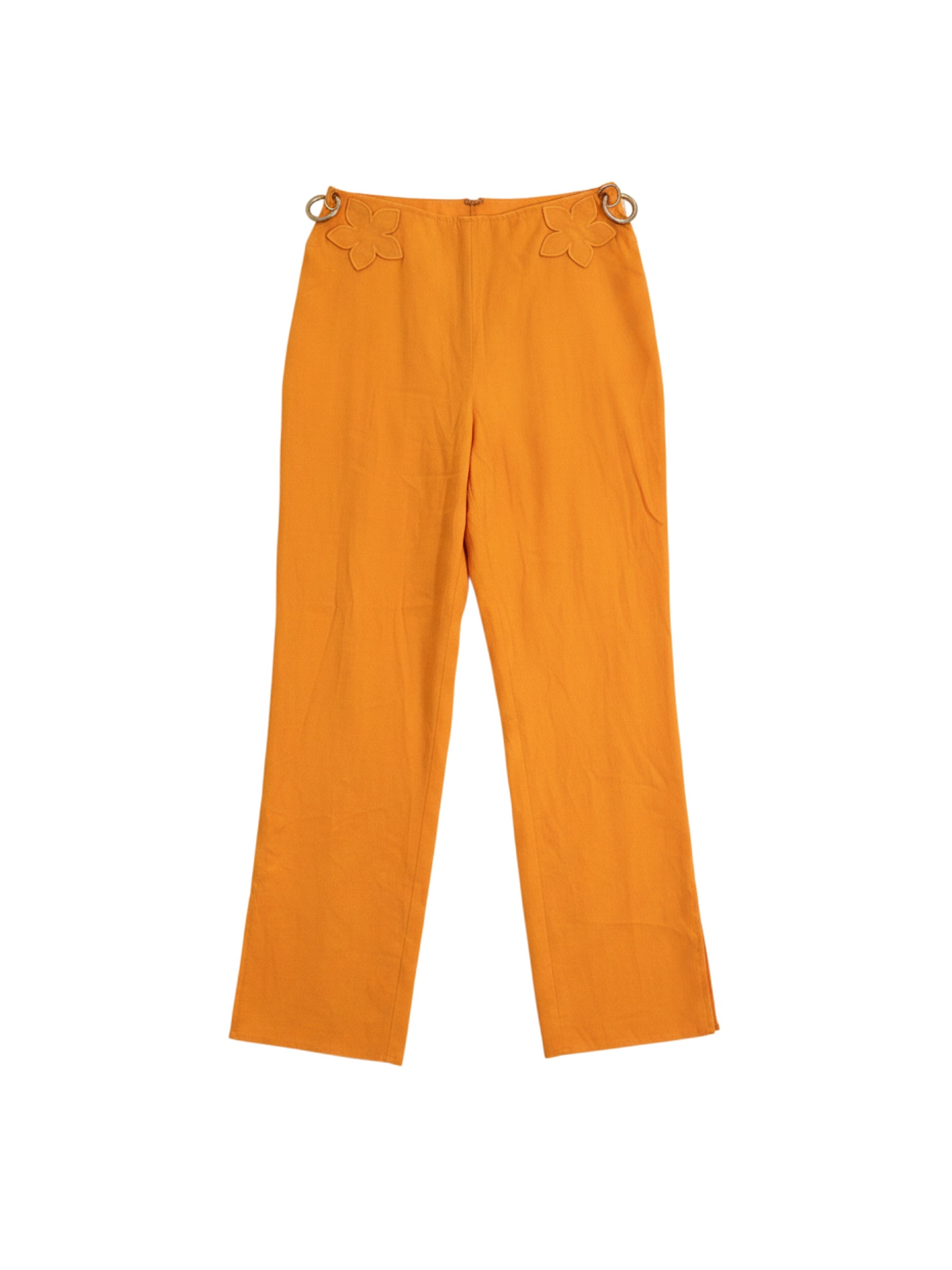 Cult Gaia Appliqued Orange Grier Trousers Size M